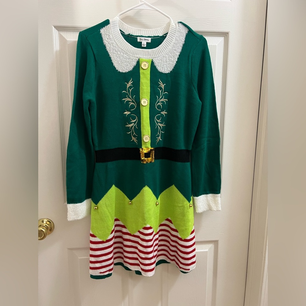 Christmas Elf Sweater Dress